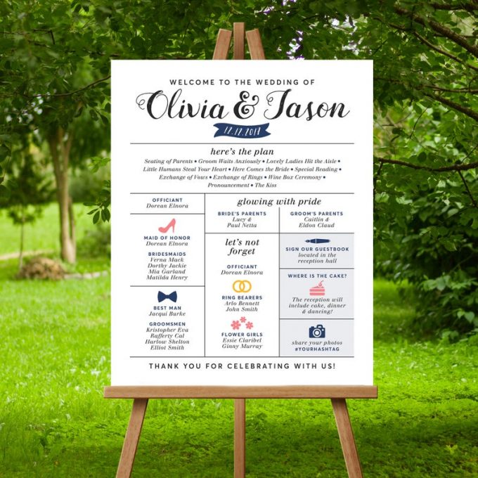 alternatives to printed wedding programs #infographic #weddingprogram