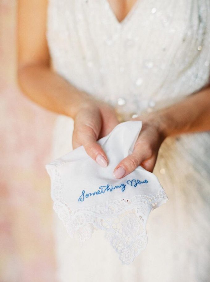 blue handkerchief bride