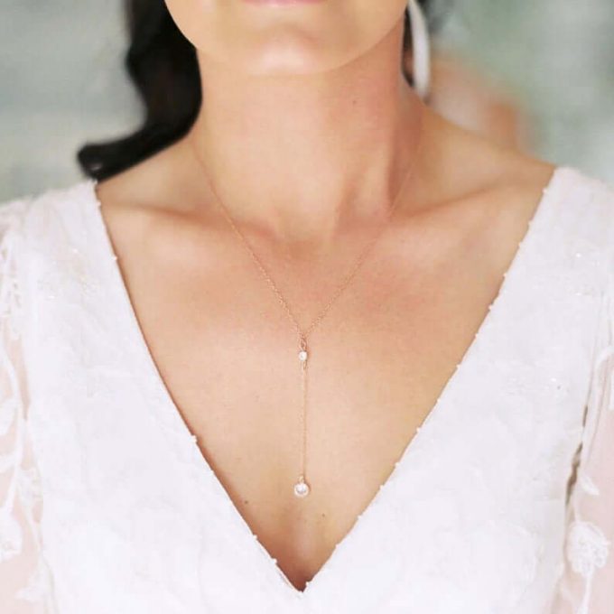 lariat wedding necklace