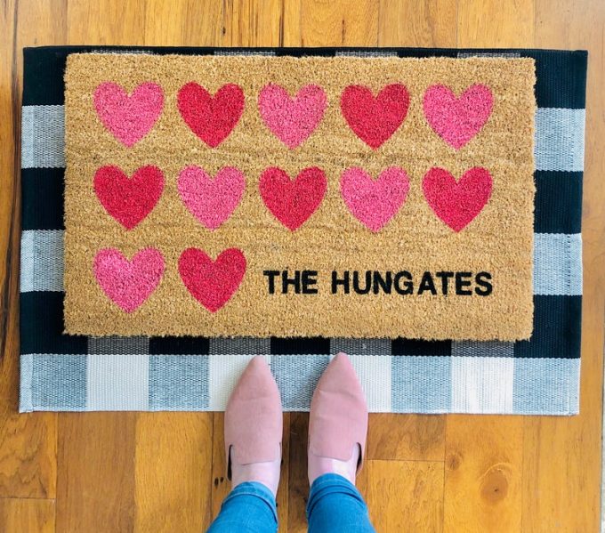 The 17 Cutest Valentine's Day Doormats on Etsy | Emmaline Bride