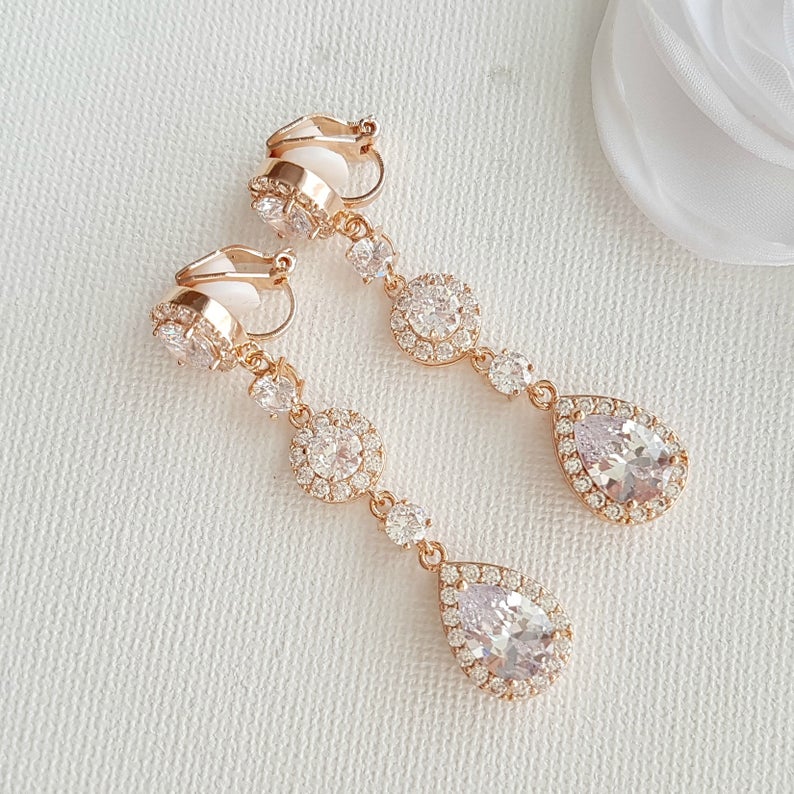 Where to Buy Bridal Clip On Earrings for Non Pierced Ears