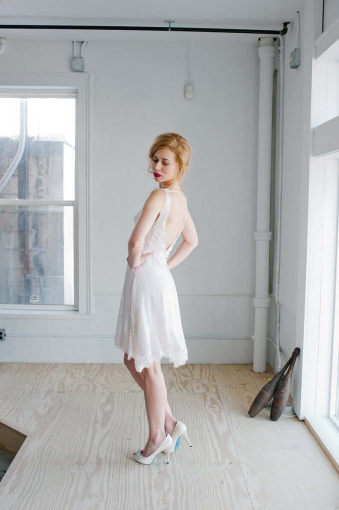 sachin and babi light blue dress What to Wear to a Courthouse Wedding (And Where to Shop) main image 0