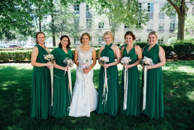 emerald green bridesmaid dresses cheap