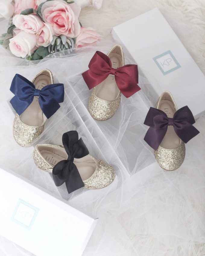 burgundy flower girl shoes
