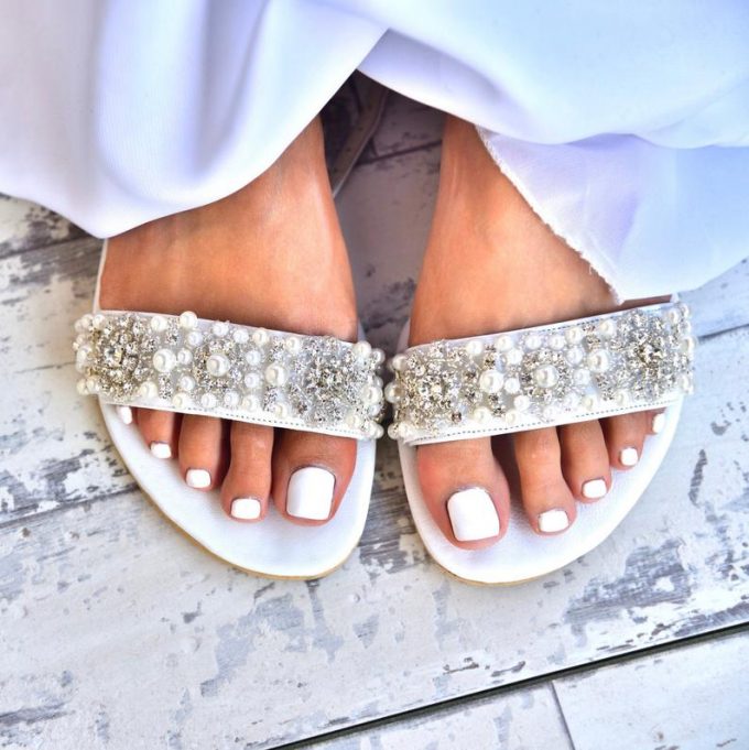 beach wedding wedges for bride