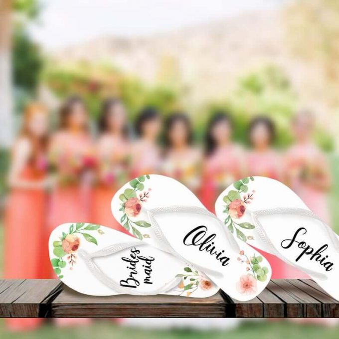 bridesmaid flip flops cheap
