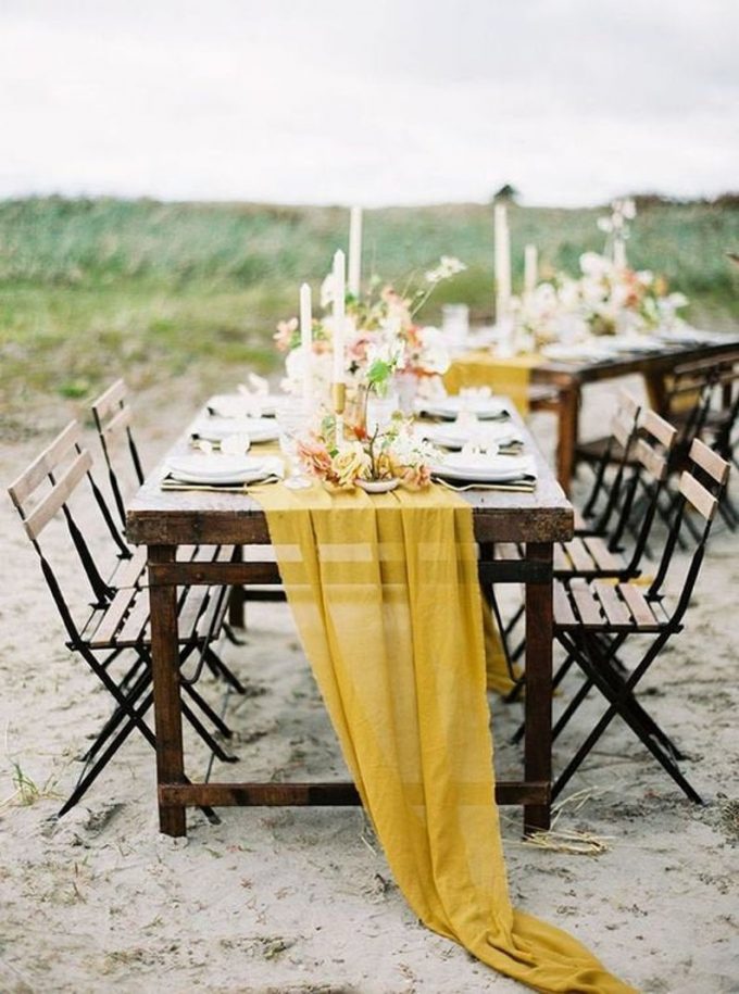 Gauze Cheesecloth Table Runner – Rustic Wedding Decor, Styling Essential