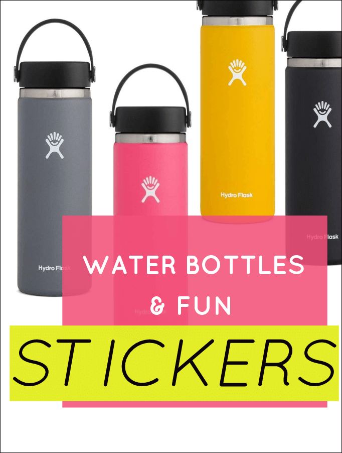 Fun DIY Gift Idea: Hydro Flask Bottles + Fun Stickers