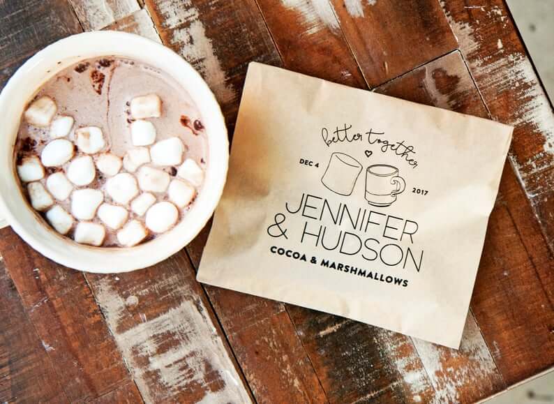 Hot Chocolate Bar Wedding Favors 50 Edible Wedding Favors Your Guests