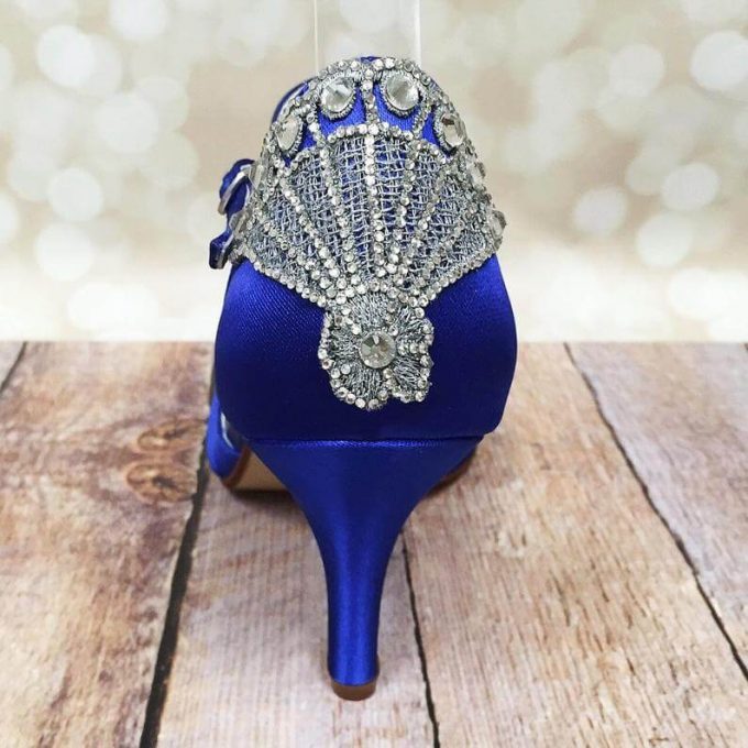 Royal blue pumps wide width on sale