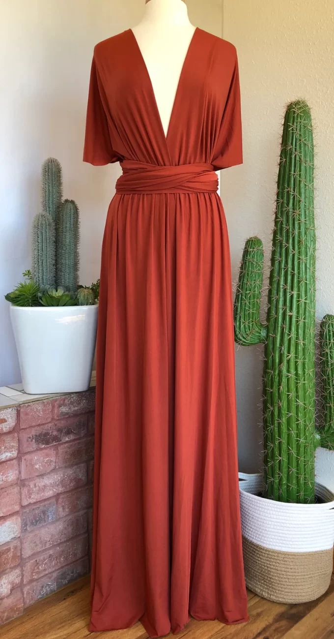 terracotta bridesmaid dresses