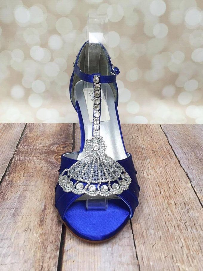 royal blue heels wide width