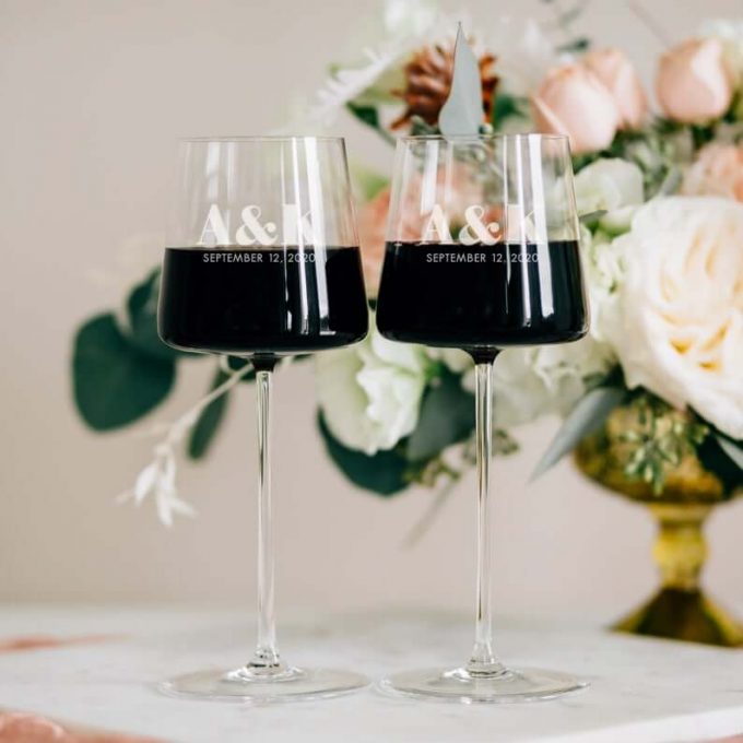 Where To Get Wine Glasses Engraved for Wedding Gift? Ask Emmaline