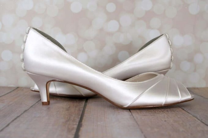 wide wedding heels