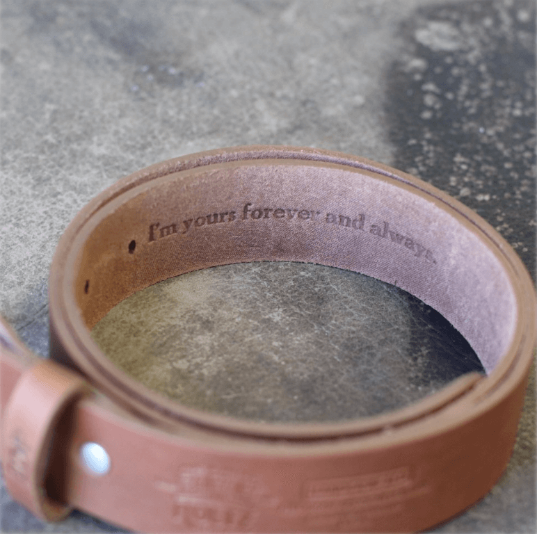 personalized belt for him