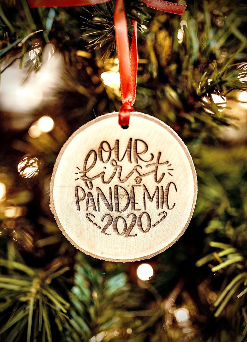 We Survived Funny COVIDQuarantine Christmas Ornament We Survived 2020 Toilet Paper Art Includes Gift Box and Ribbon for Hanging