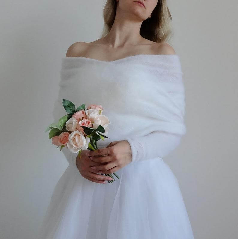 Sweater Over Wedding Dress Winter Weddings Emmaline Bride