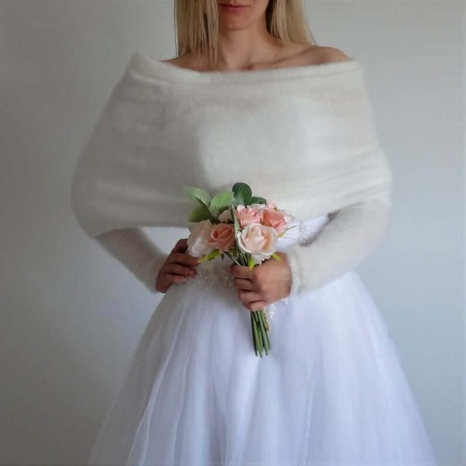 Sweater Over Wedding Dress Winter Weddings Emmaline Bride