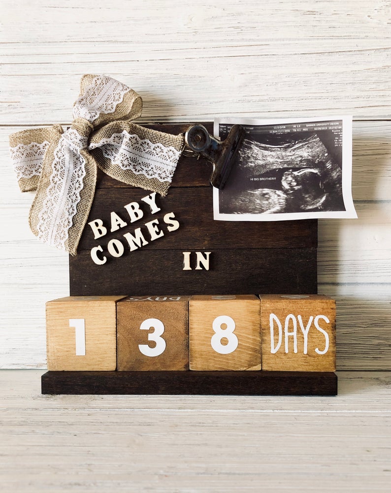 Baby Countdown Blocks Count Down To The Due Date Emmaline Baby