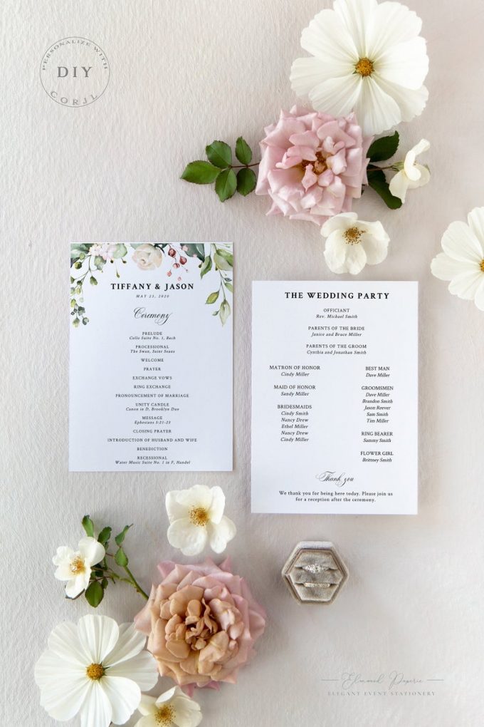 how many wedding programs to order