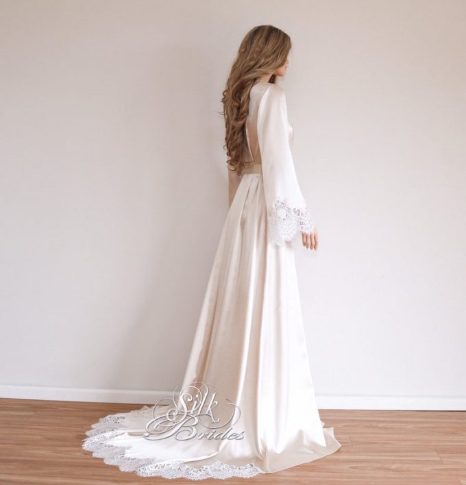 bride robe long