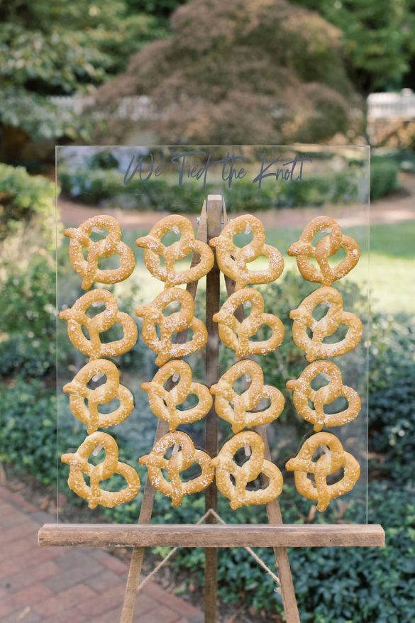 How To Pretzel Wall for Weddings (+ Where to Buy Soft Pretzels in Bulk)