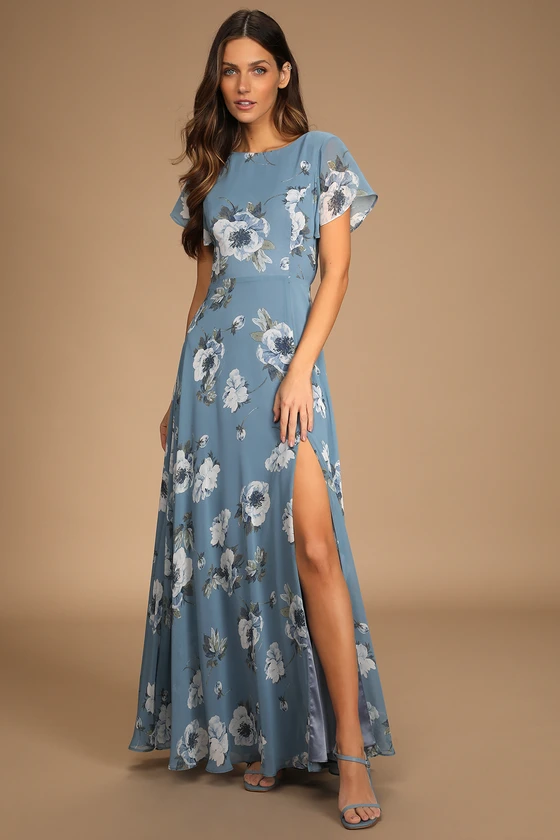 27 Floral Print Bridesmaid Dresses That Are Romantic and Flowy
