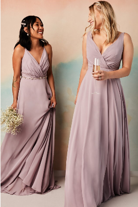 sachin and babi light blue dress David's Bridal | Dresses | Davids Bridal Surplice Tank Long Chiffon  Bridesmaid Dress main image 0