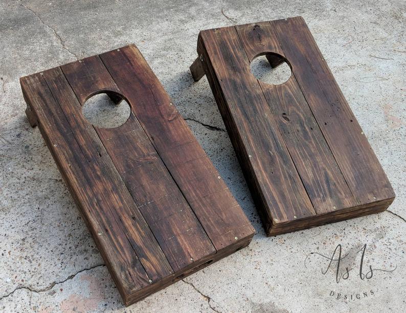Rustic Cornhole Boards for Weddings and Parties Emmaline Bride