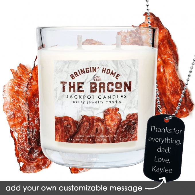 bacon scented candle