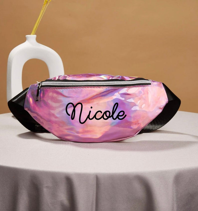 Cute Fanny Pack for Wedding: Holographic + Fun | Emmaline Bride
