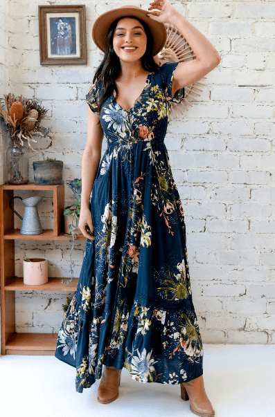 princess polly baby blue dress floral boho bridesmaid dresses main image 1
