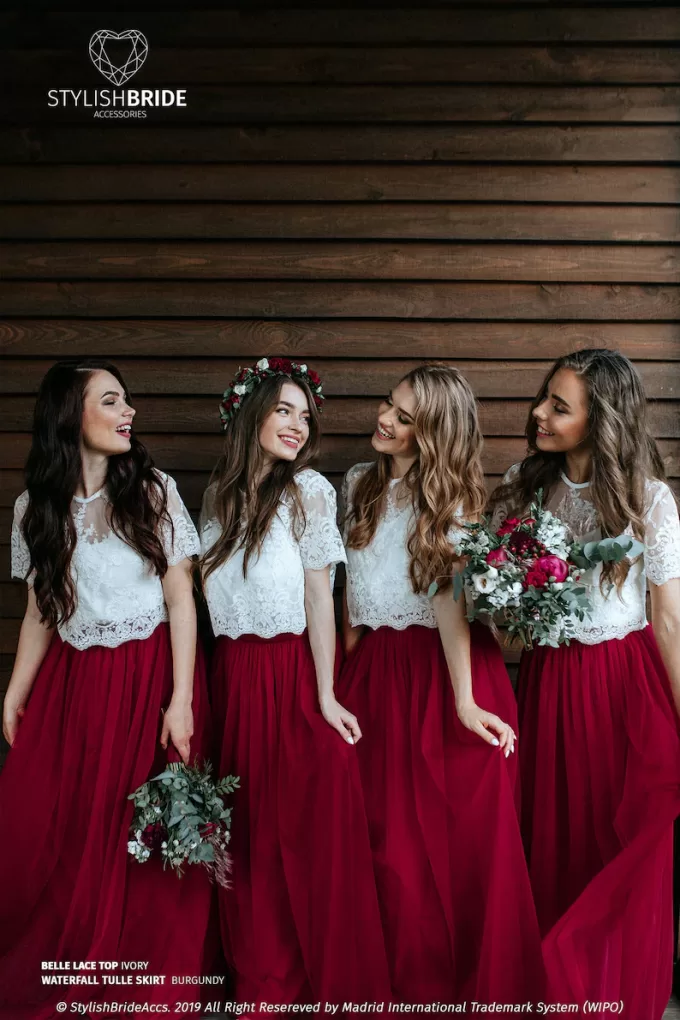 summer bridesmaid dresses cheap Summer Rustic Boho Flowy Bridesmaid Dresses with Slit FS045