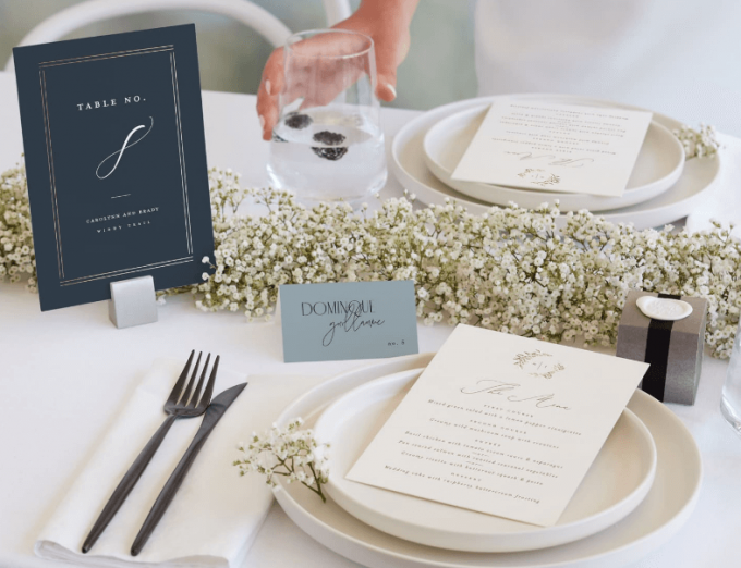 when to order place cards for wedding