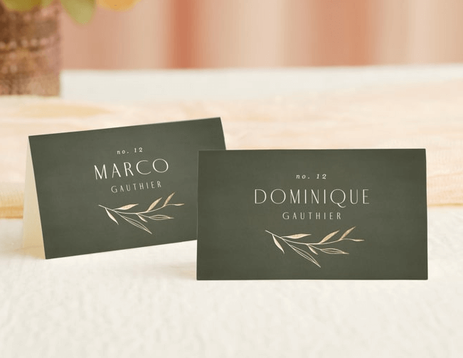 when to order place cards for wedding