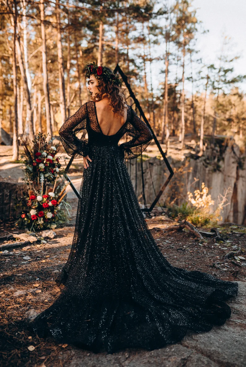 Gothic Black Wedding Dresses: Non-Traditional And Mysterious Elegance –  Envious Bridal & Formal