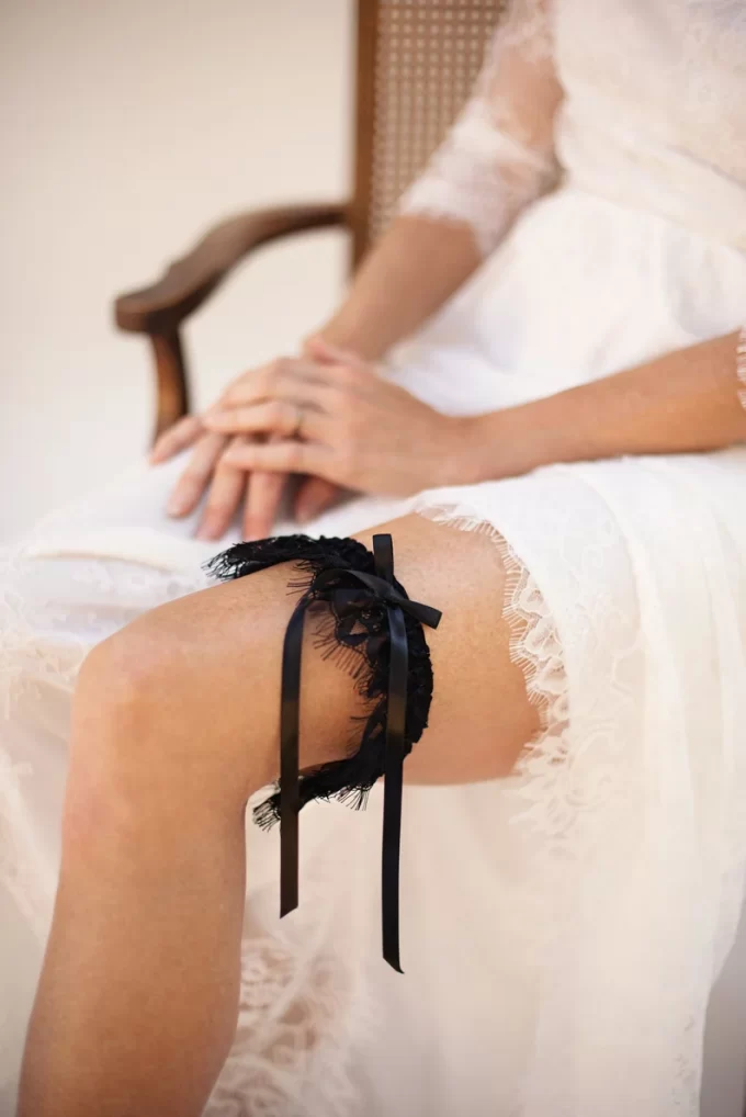 8 Edgy Black Wedding Garters for Non-Traditional Brides