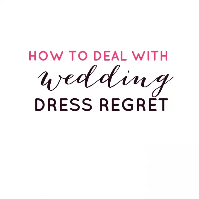 regret de robe de mariée