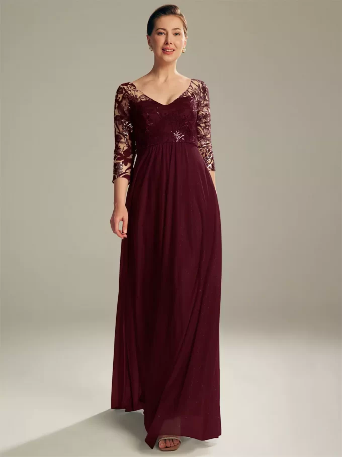 Mother of the groom dresses in burgundy hotsell