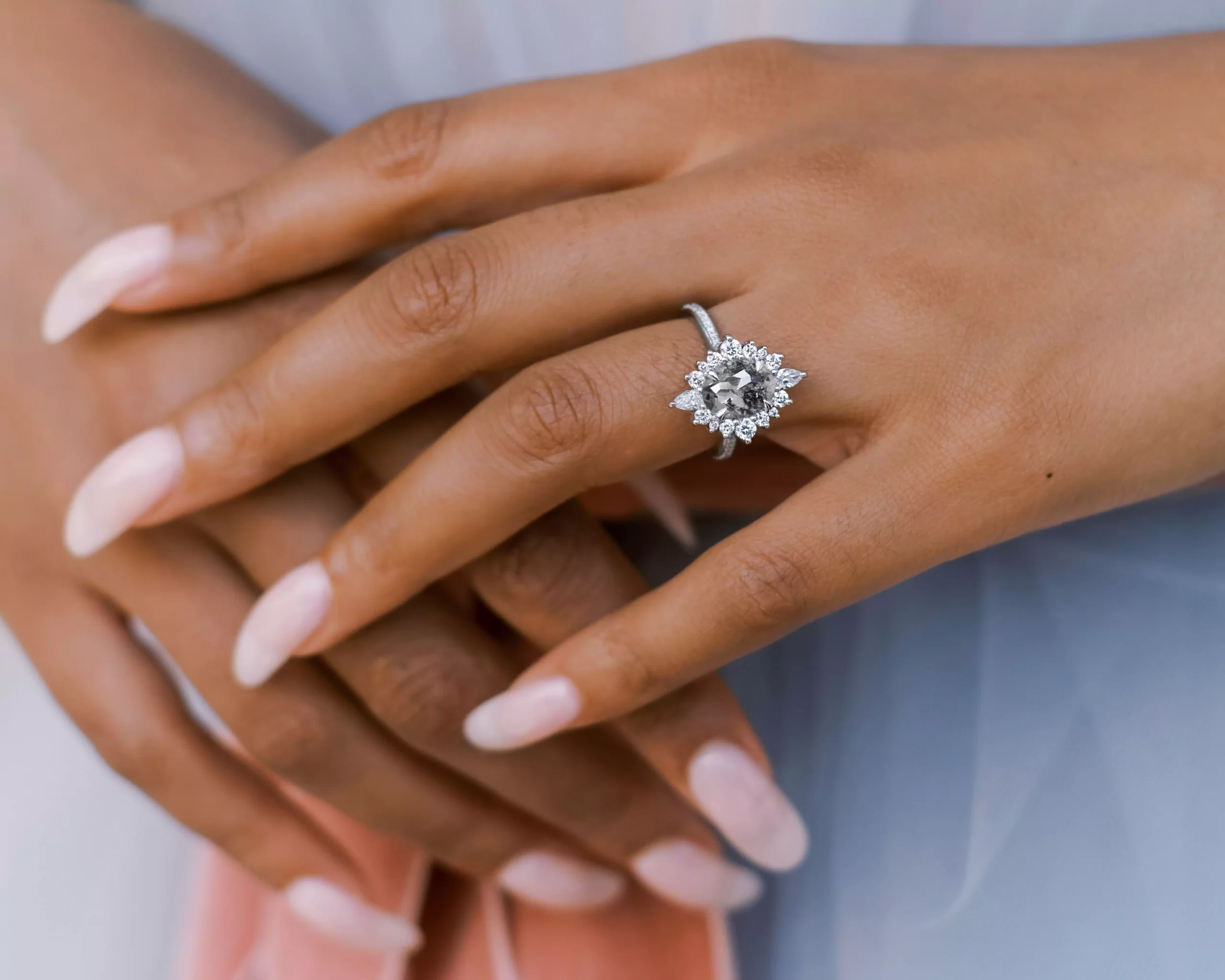 What is a Salt and Pepper Engagement Ring (+ Where to Buy One)