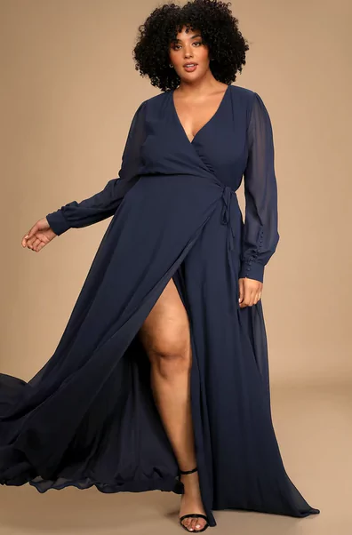 Plus size long sleeve dresses for wedding guest hotsell