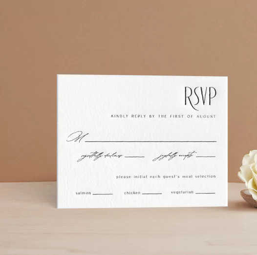 7 RSVP Card Mistakes to Avoid at Your Wedding, Etiquette-Wise