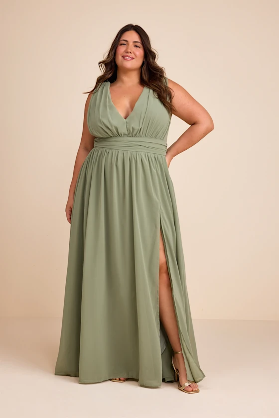 green emerald velvet dress Evening Party Dress Plus Size Women A-Line Empire Waist Chiffon