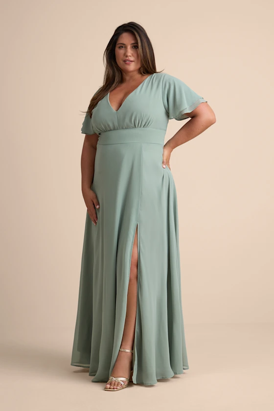 slim fit dress slacks Leti' Dress with braids Goddess Dress, Sage Green Bridesmaid Dress, Boho Wedding  Guest Dress, – Mayense main image 0