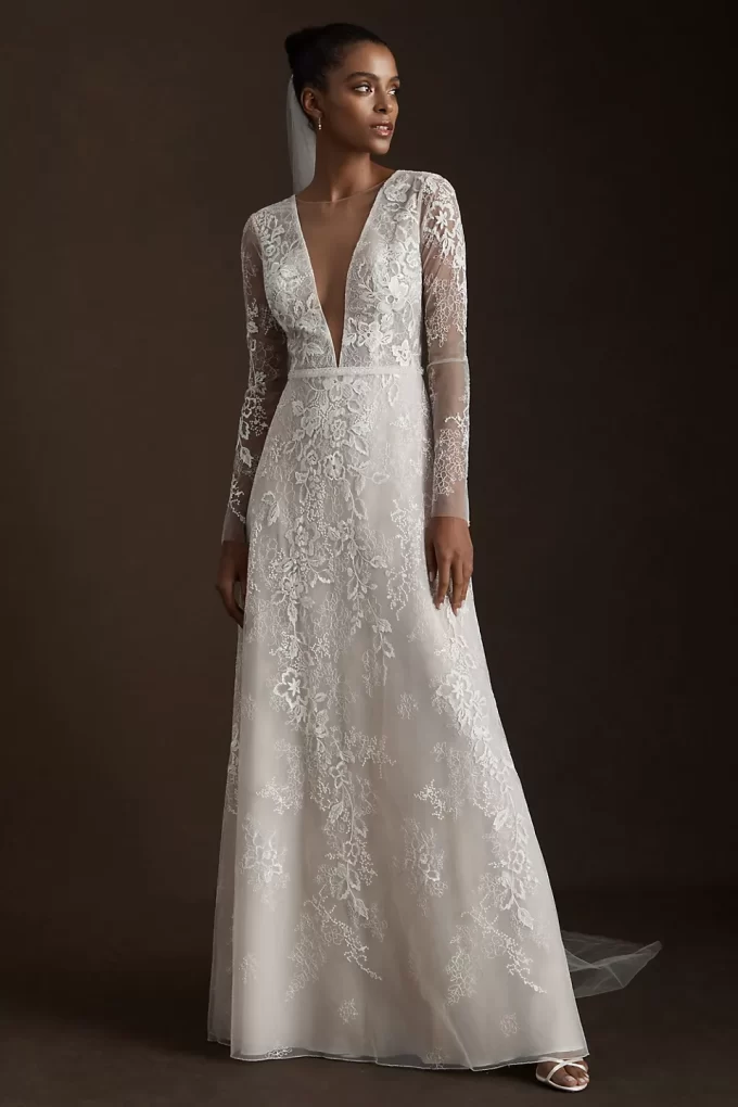 9 Beautiful Wedding Dresses That Cover Your Arms Emmaline Bride