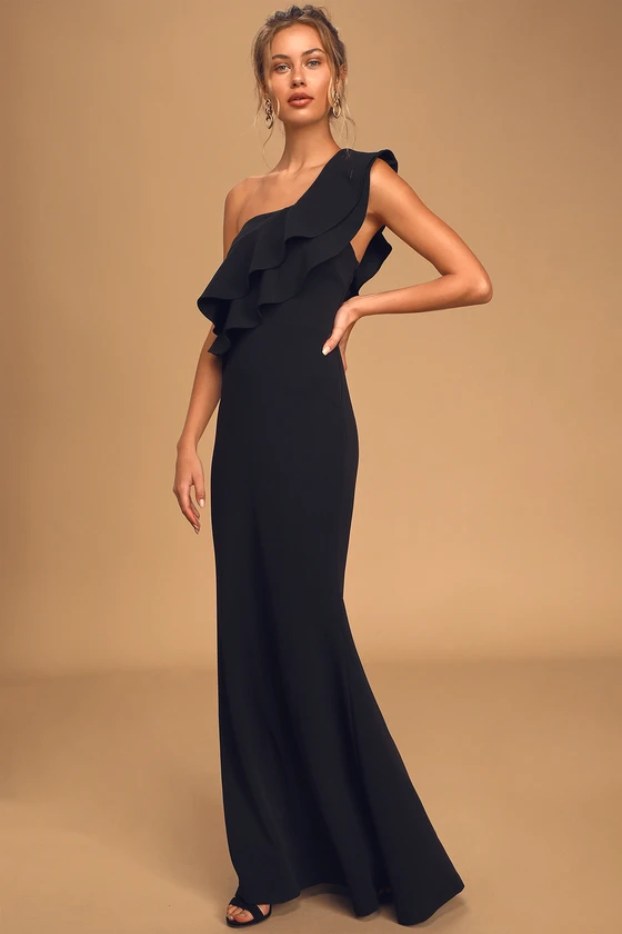 Black Gown Party Wear • Anaya Designer Studio | Sarees, Gowns And Lehenga  Choli