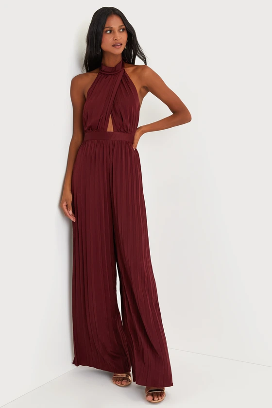 maxi dress with sleeves fall BROWN V-NECK LONG-SLEEVE MAXI DRESS | CULT MIA main image 0