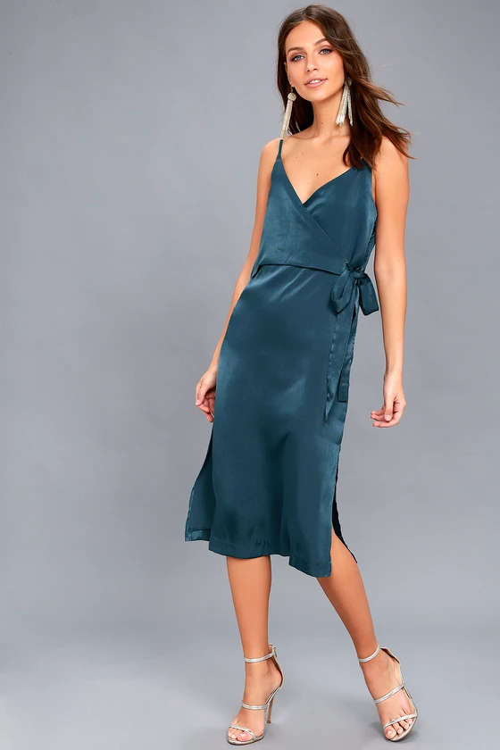 teal summer bridesmaid dresses Satin Bridesmaid Dress Prom Dress Light Blue XXL Dillon Teal by Grace Loves Lace main image 1