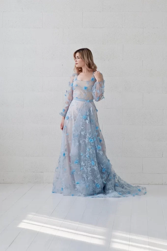 princess polly baby blue dress Blue Wedding Dresses — Styling Tips for Brides