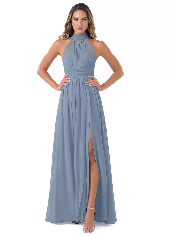 dusky sage green bridesmaid dresses Wedtrend Women Dusty Sage Chiffon Round Neck Junior Bridesmaid Dress With  Cascading Ruffles Wedding Guest Dress  WEDTREND